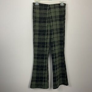 Ona By Yoon Chung Plaid Kick Flare Leggings Pants Small